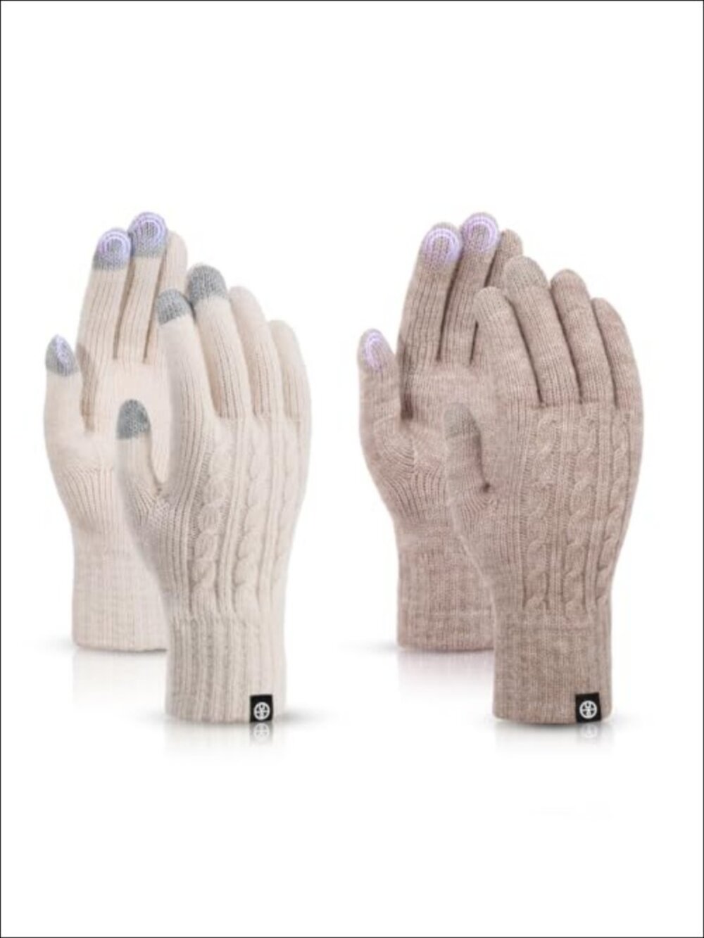 Winter Touch Screen Thermal Knit Gloves Fleece Lined One Size